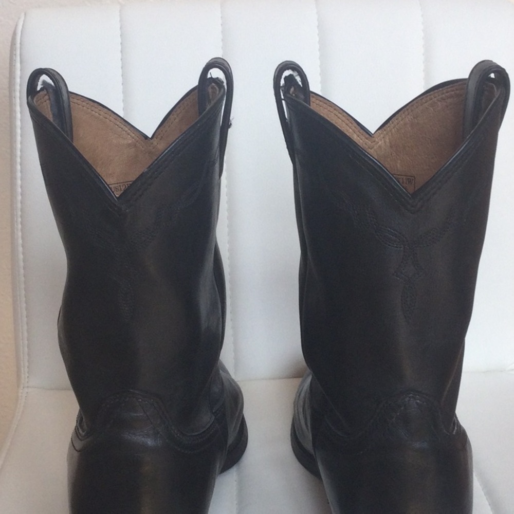 EUC Mens EE12 Black 35501 Heritage Roper Ariat Western Cowboy Boots - Picture 8 of 16